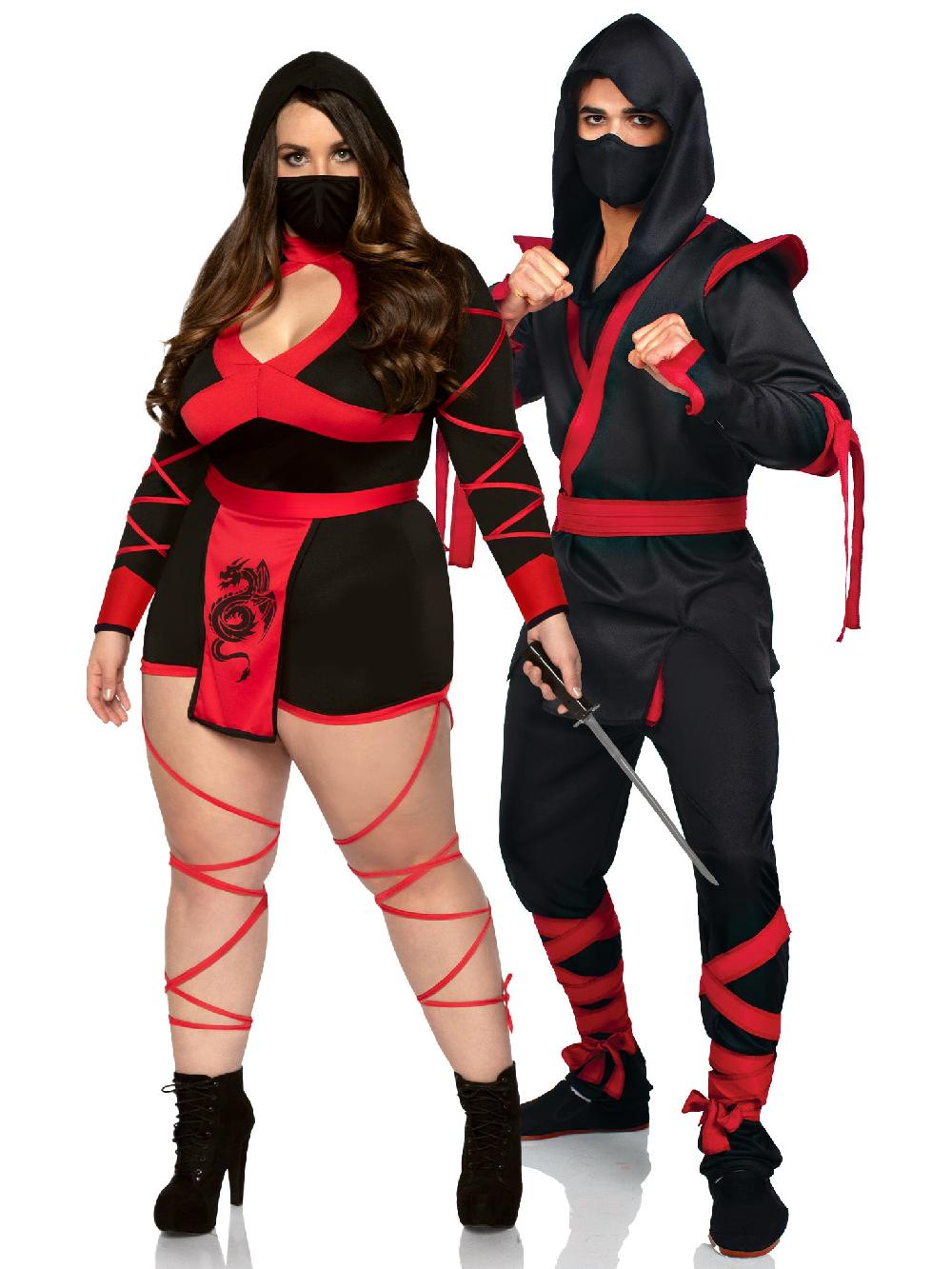 leg avenue Red Dragon Ninja Plus Couple Costume