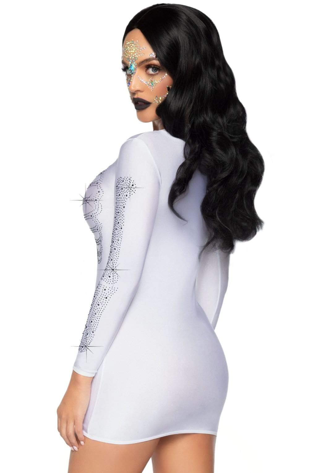 Leg Avenue Rhinestone Skeleton Dress Black