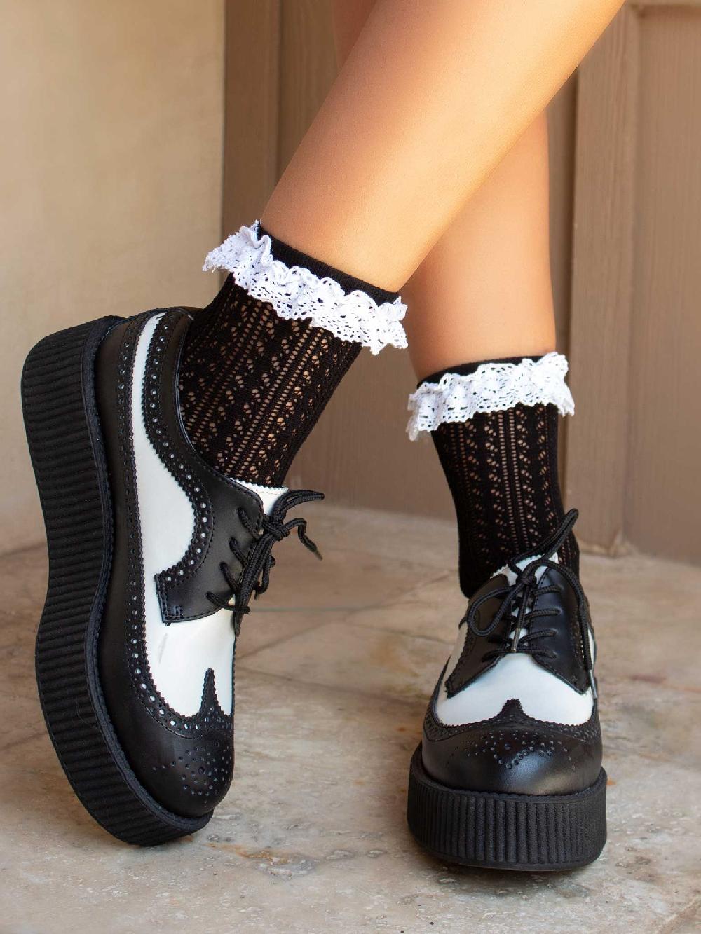 Leg Avenue Riley Crochet Anklets White