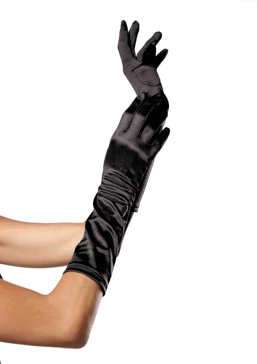 Leg Avenue Satin Elbow Length Costume Gloves White