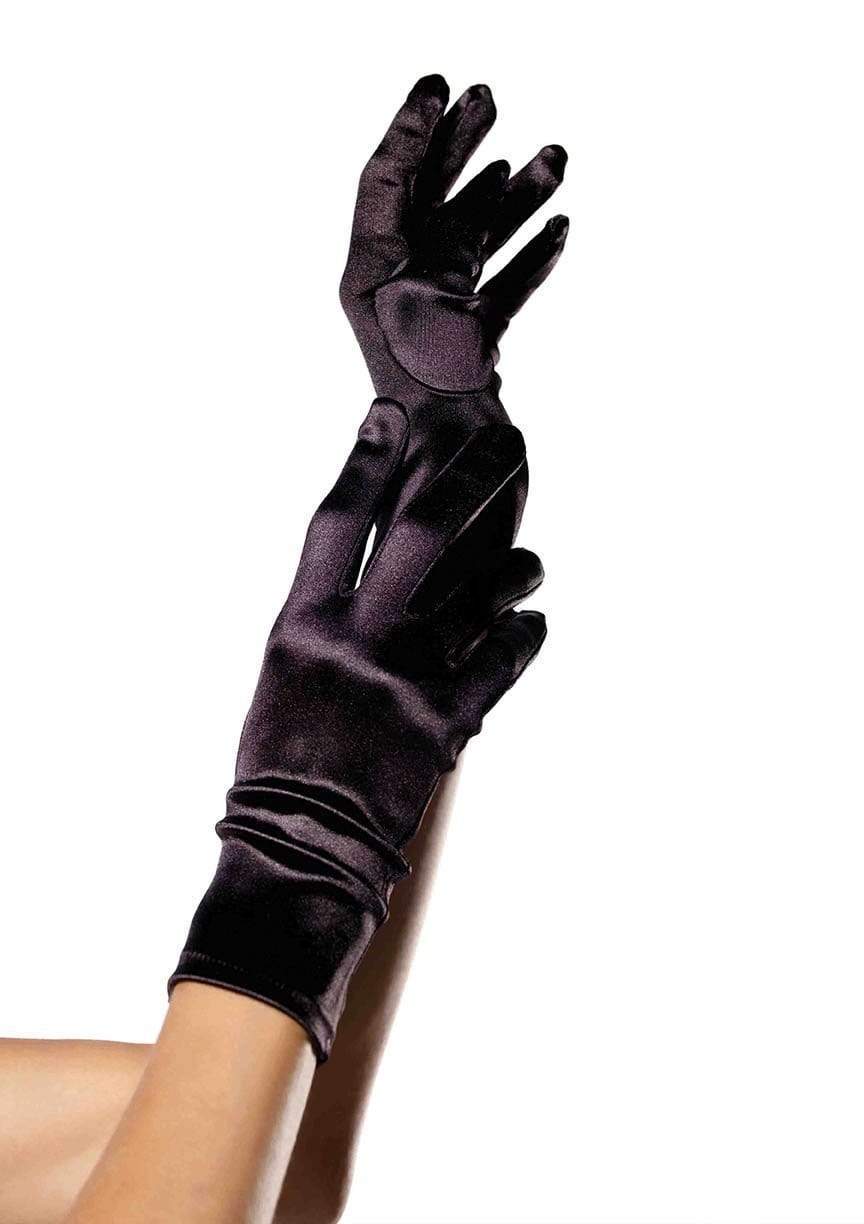 Leg Avenue Satin Wrist Length Costume Gloves White