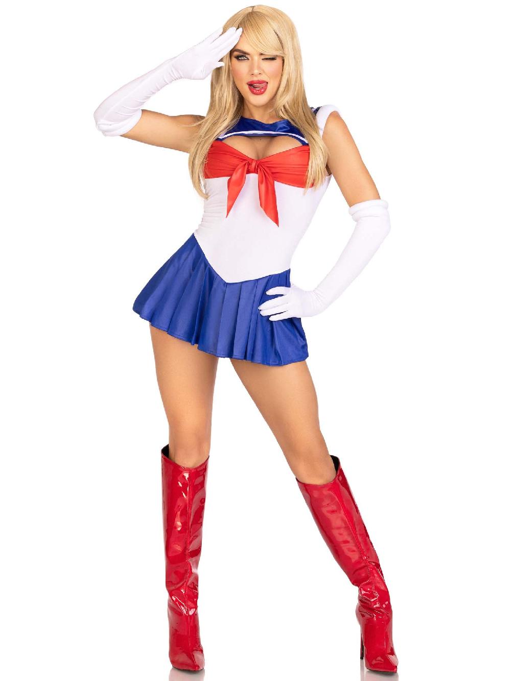 Leg Avenue Sexy Sailor Costume Red/White/Blue