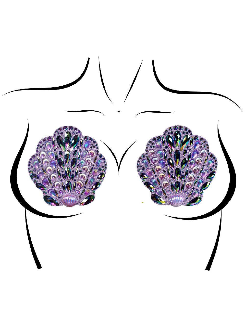 Leg Avenue Shell Nipple Covers Purple