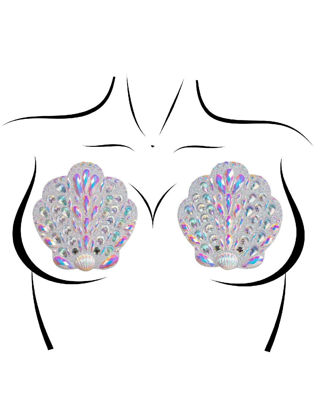 leg avenue Shell Nipple Covers Purple