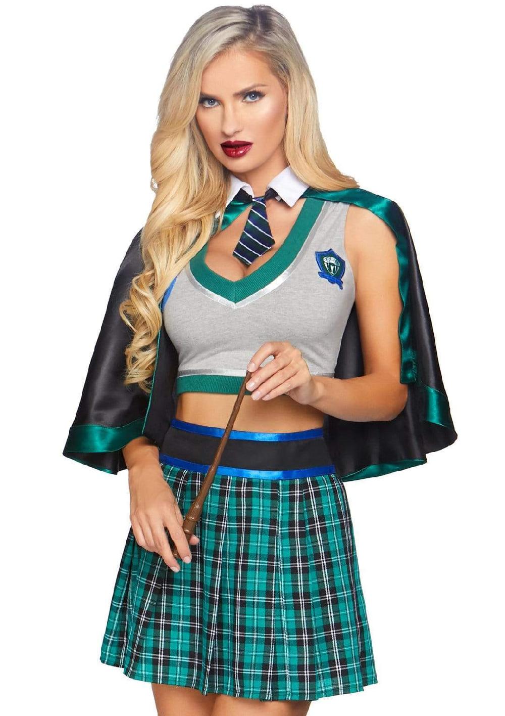 leg avenue Sinister Spellcaster Costume Green