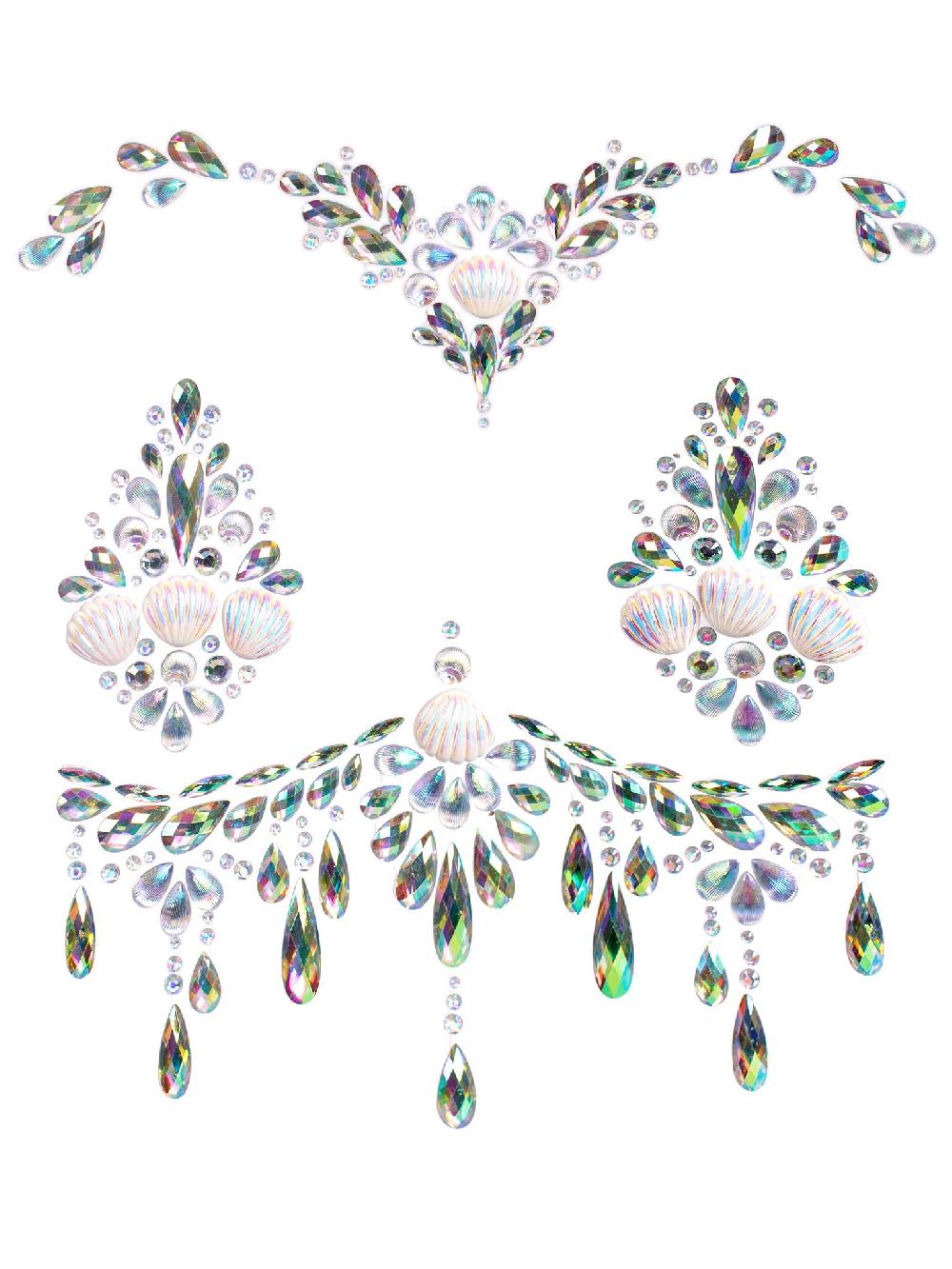 Leg Avenue Siren Body Jewels Sticker Clear