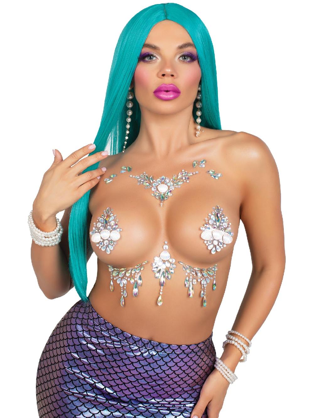 Leg Avenue Siren Body Jewels Sticker Clear