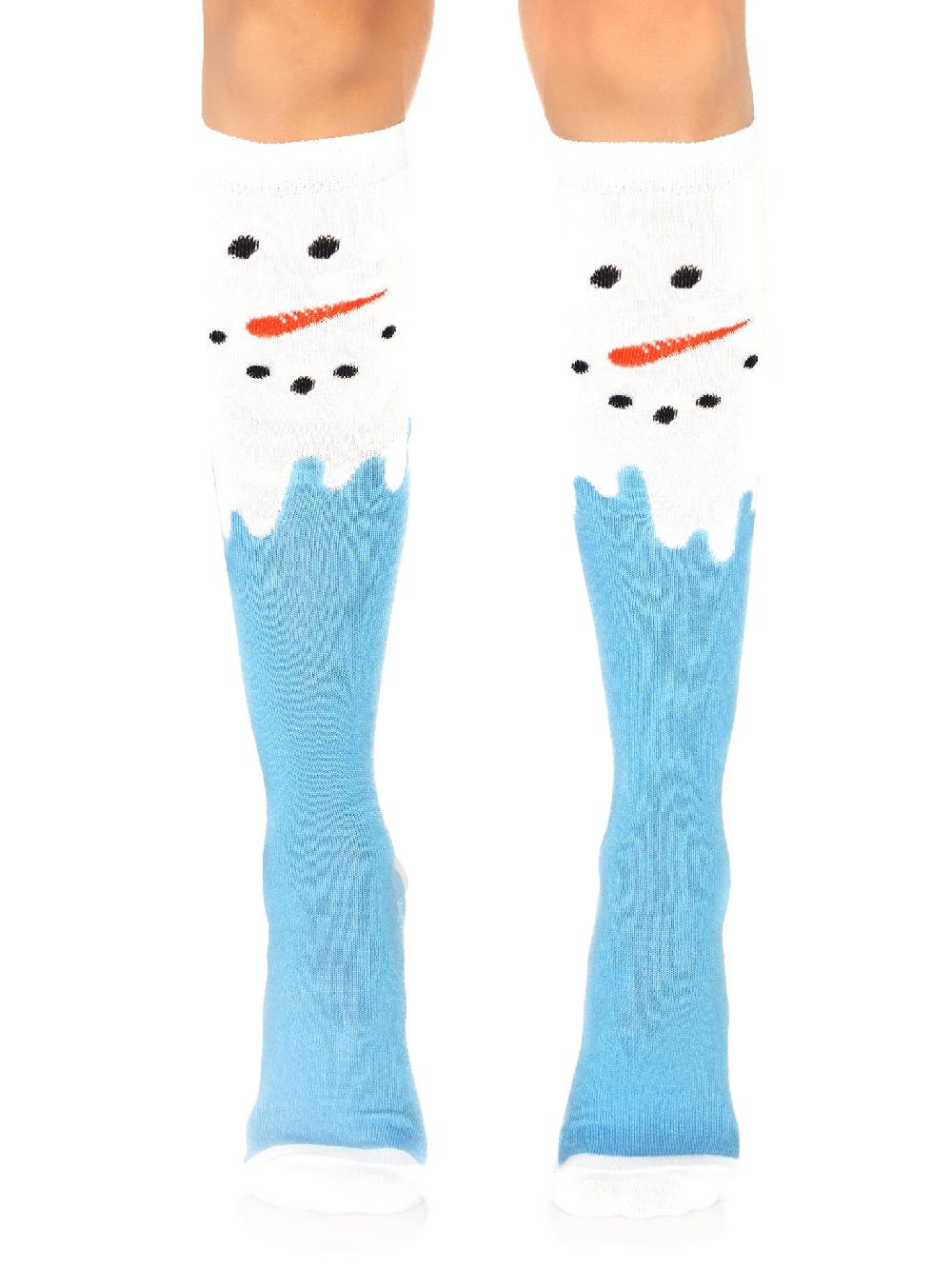 leg avenue Snow Man Knee-High Socks Multicolor