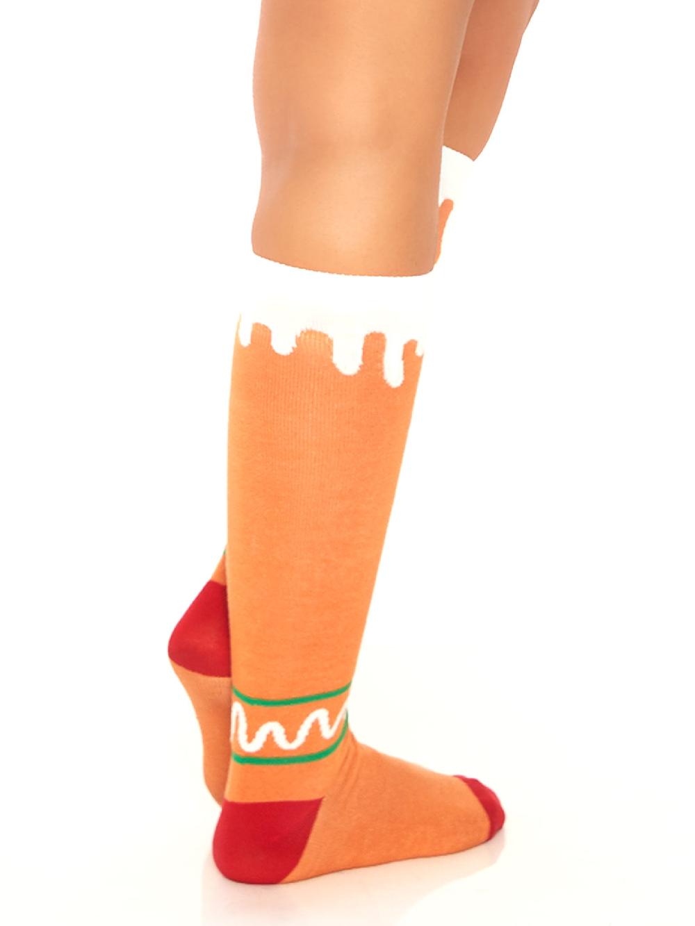 Leg Avenue Sonia Gingerbread Man Socks Multicolor