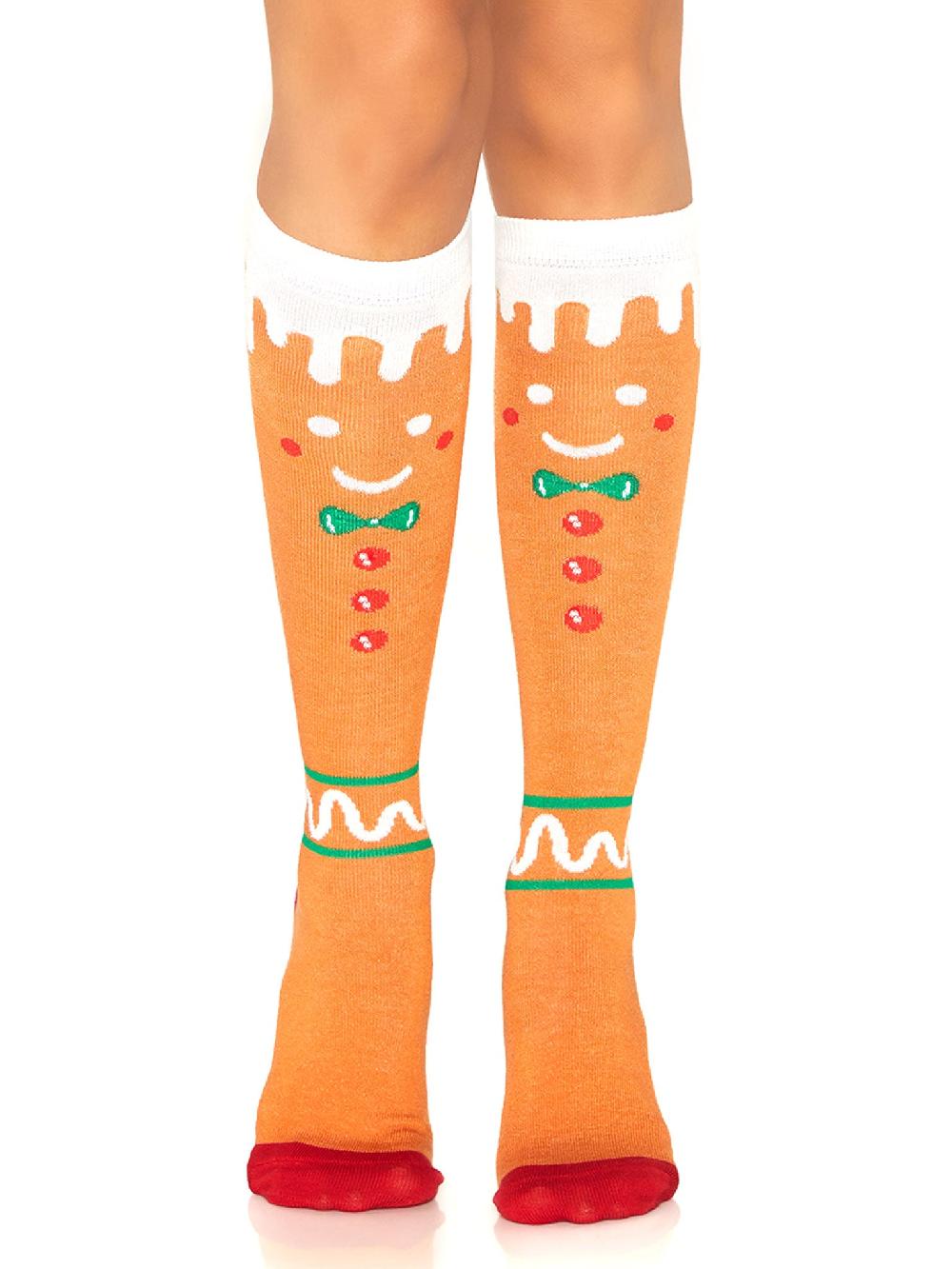 leg avenue Sonia Gingerbread Man Socks Multicolor