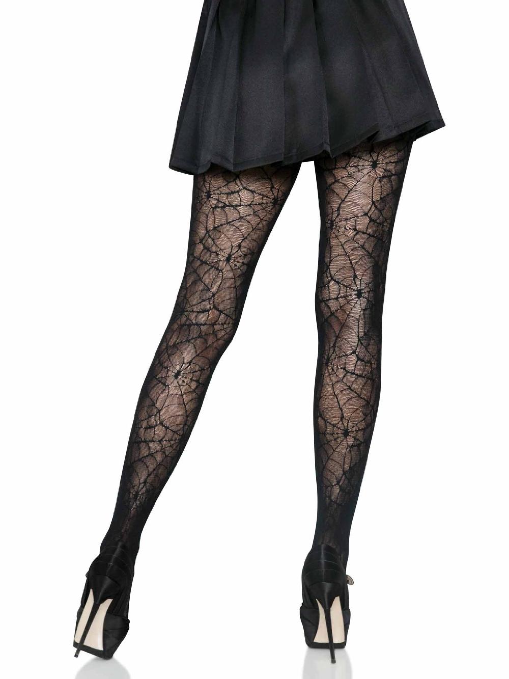 Leg Avenue Spiderweb Lace Tights Black