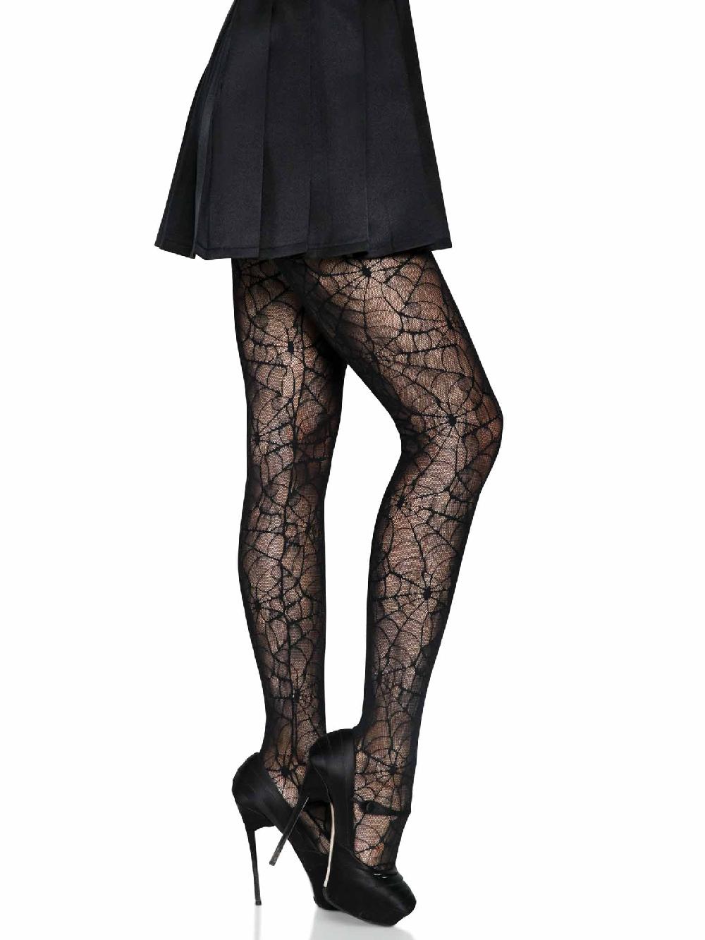 Leg Avenue Spiderweb Lace Tights Black