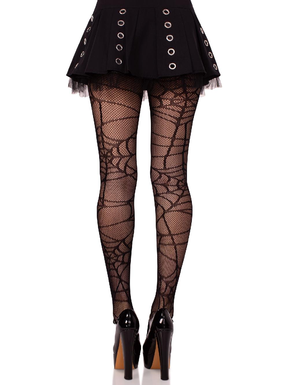 Leg Avenue Spiderweb Net Tights Black