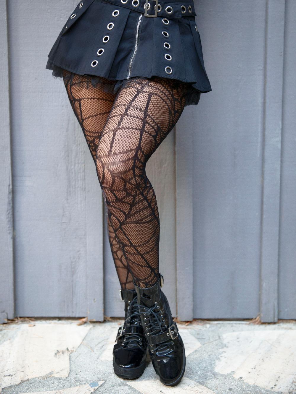 Leg Avenue Spiderweb Net Tights Black