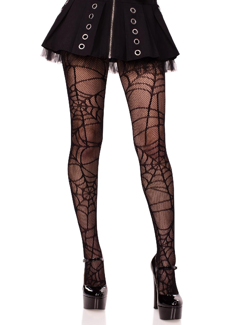 leg avenue Spiderweb Net Tights Black