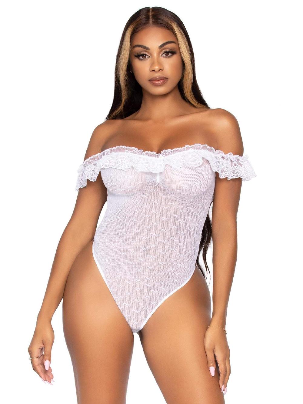 leg avenue Spring Fling Teddy Bodysuit White