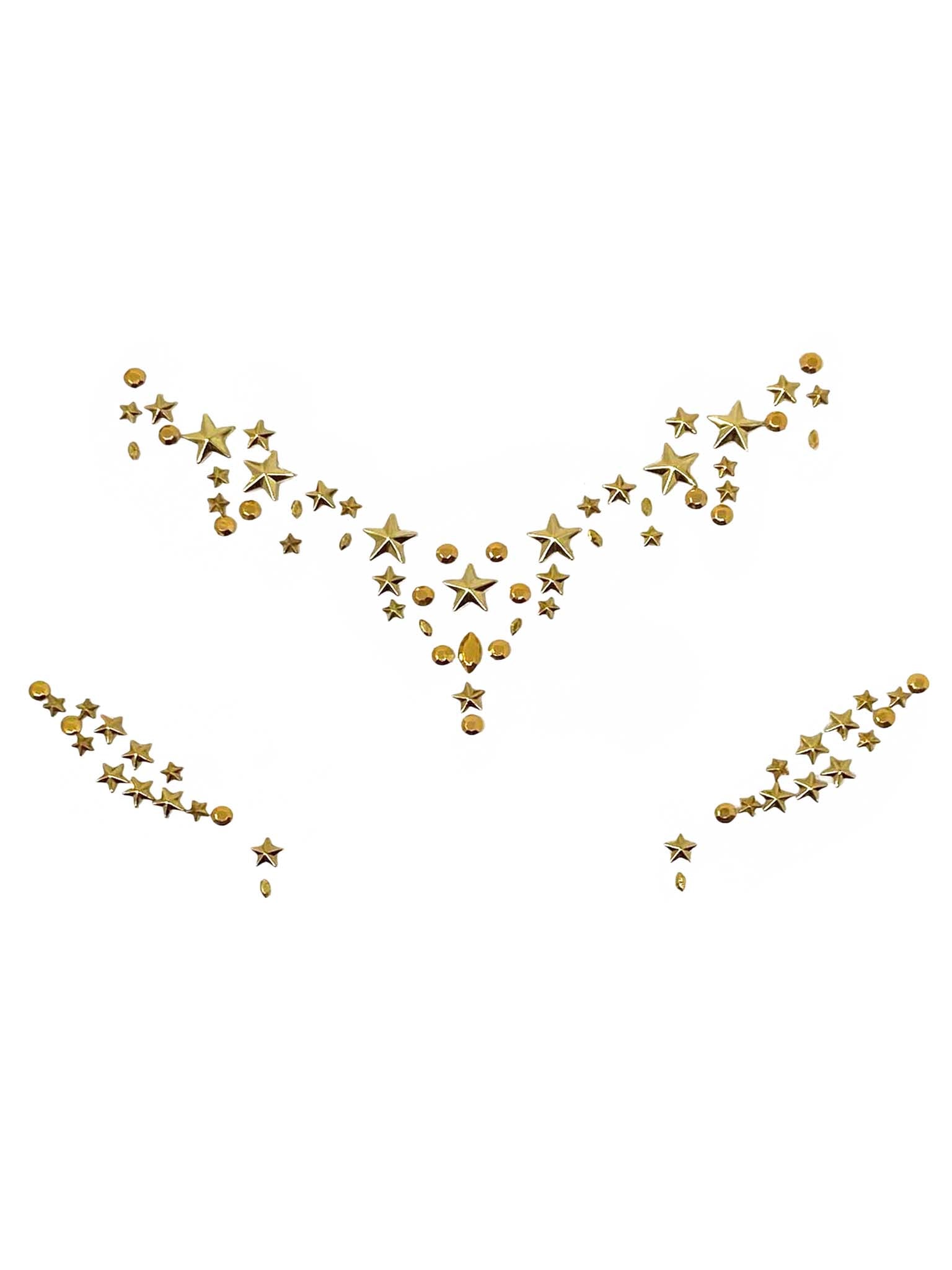 Leg Avenue Star Sign Face Jewels Sticker Gold