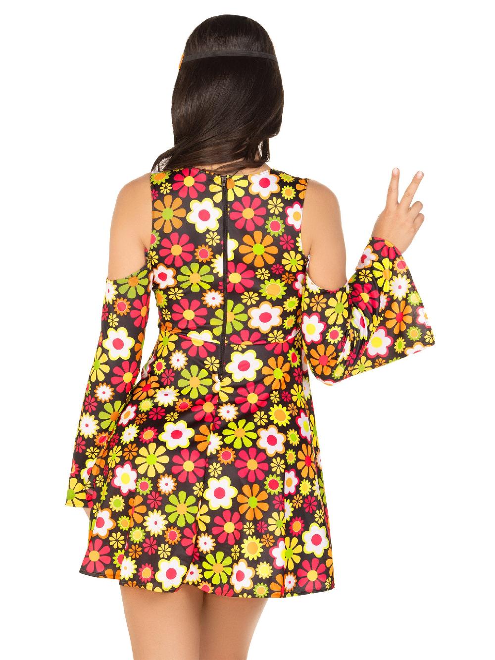 Leg Avenue Starflower Hippie Dress Costume Brown