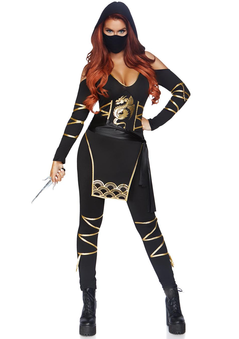 Leg Avenue Stealth Ninja Costume Black/Gold