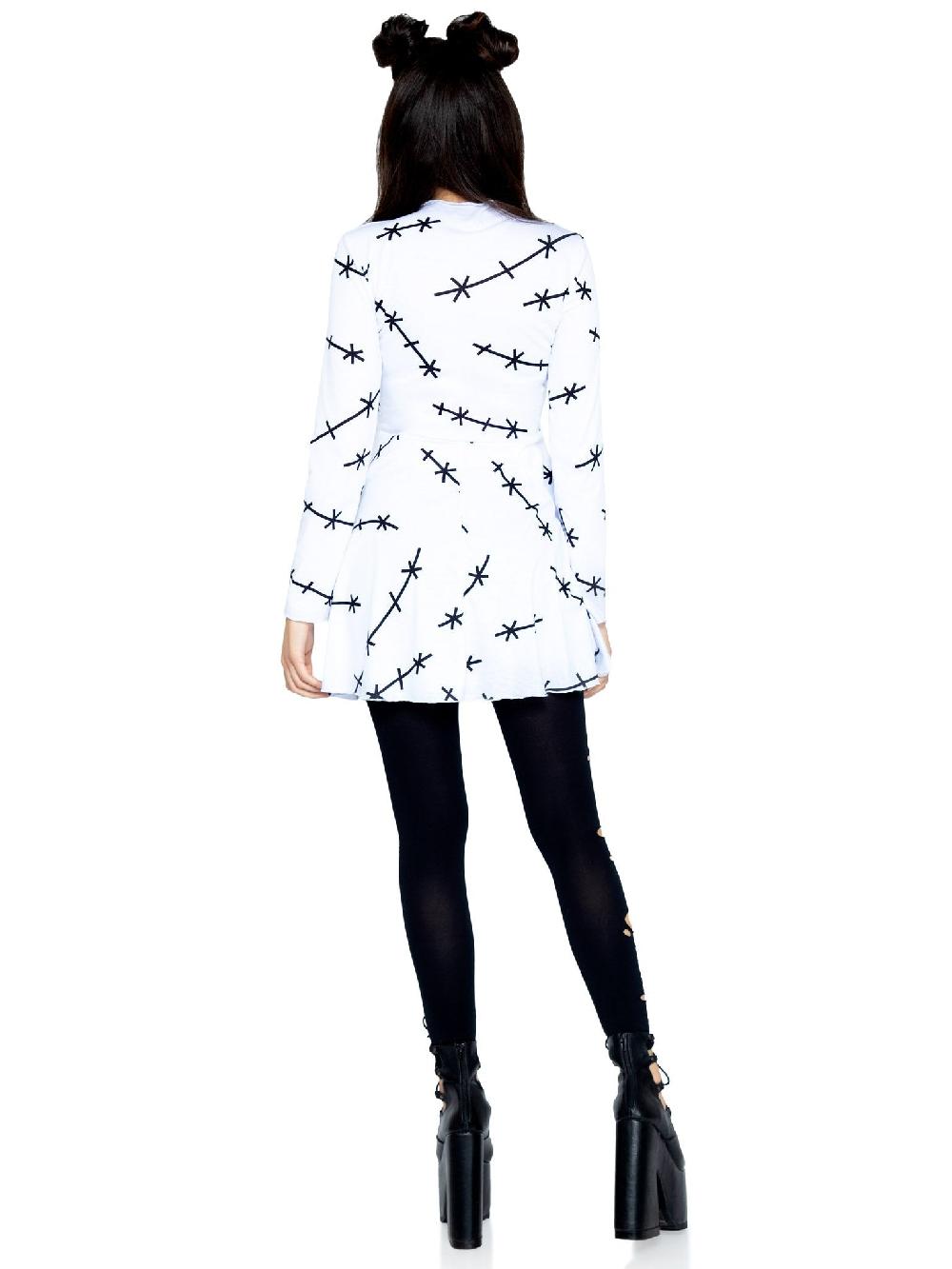 Leg Avenue Stitch T-Shirt Dress White/Black