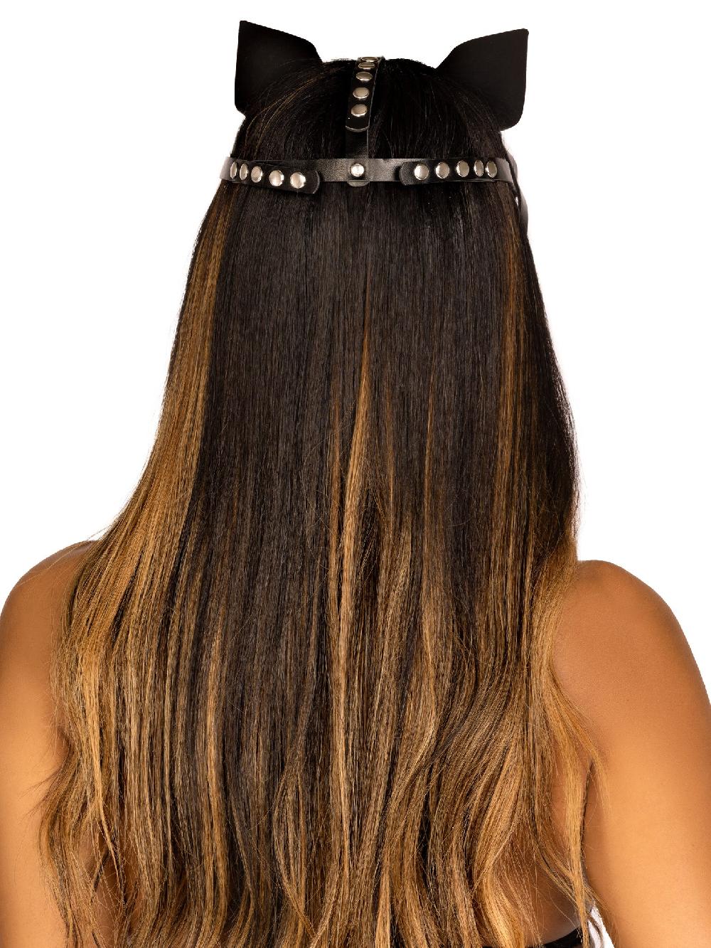 Leg Avenue Studded Cat Mask Black