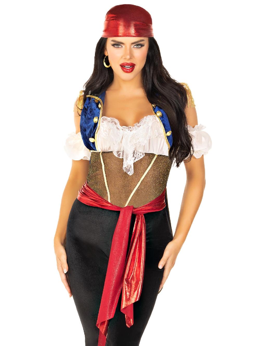 leg avenue Sultry Pirate Costume Blue