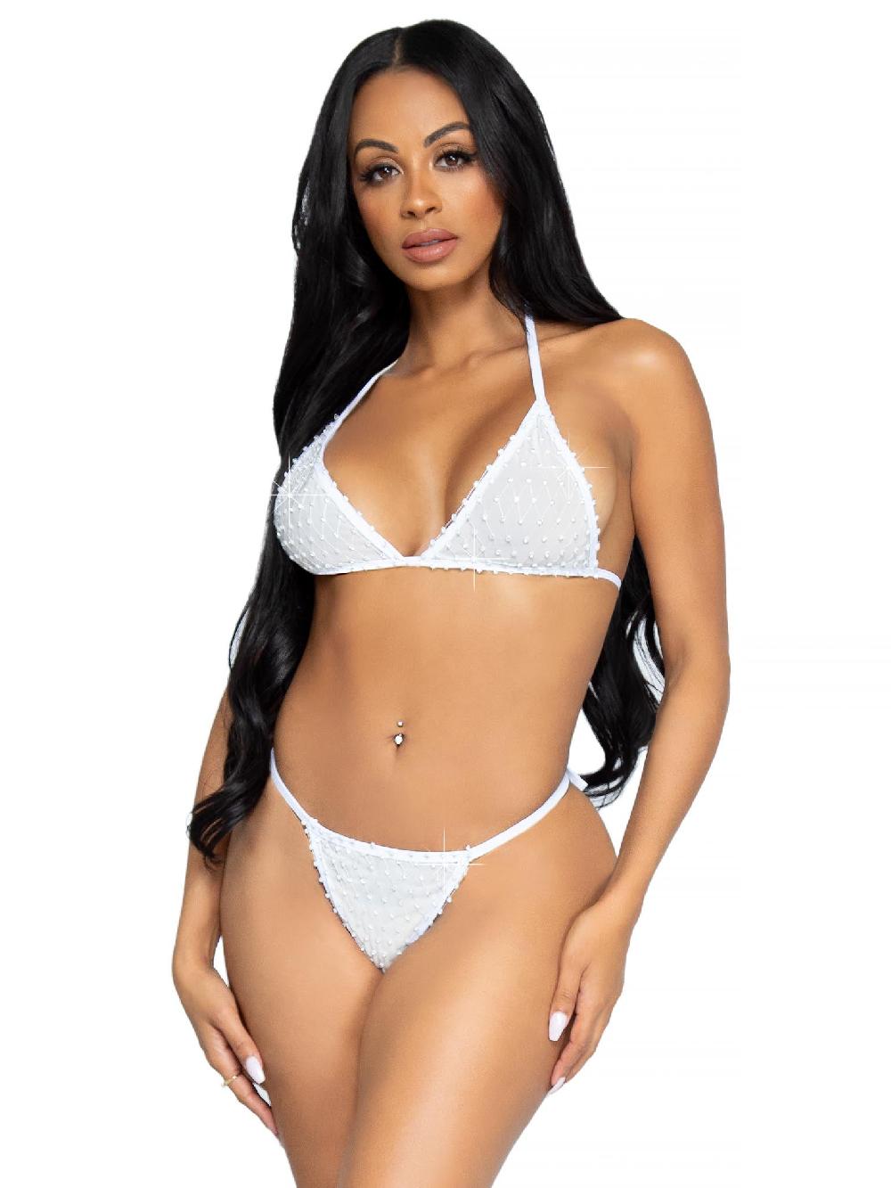 Leg Avenue Tempest Bikini Set White