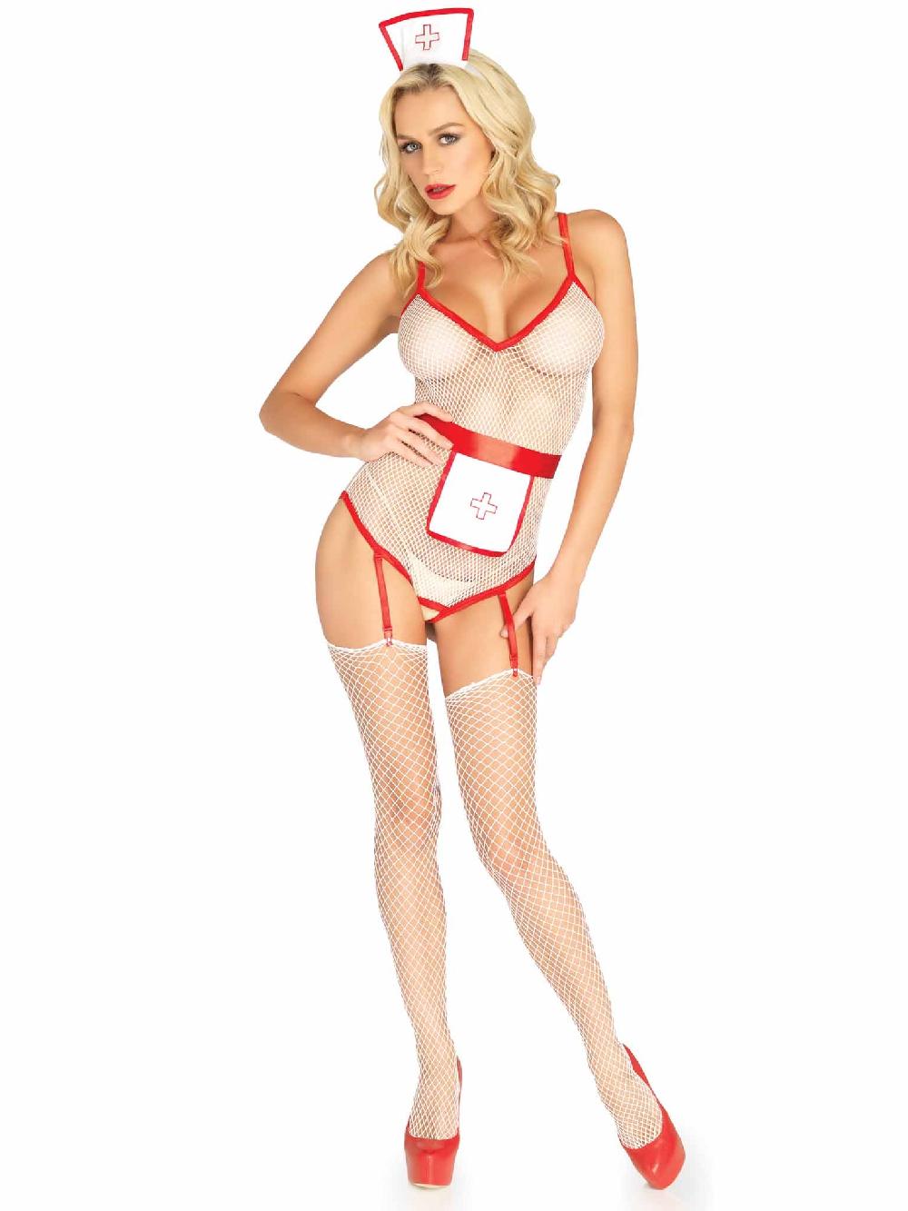 Leg Avenue TLC Nurse Bedroom Costume Set White/Red