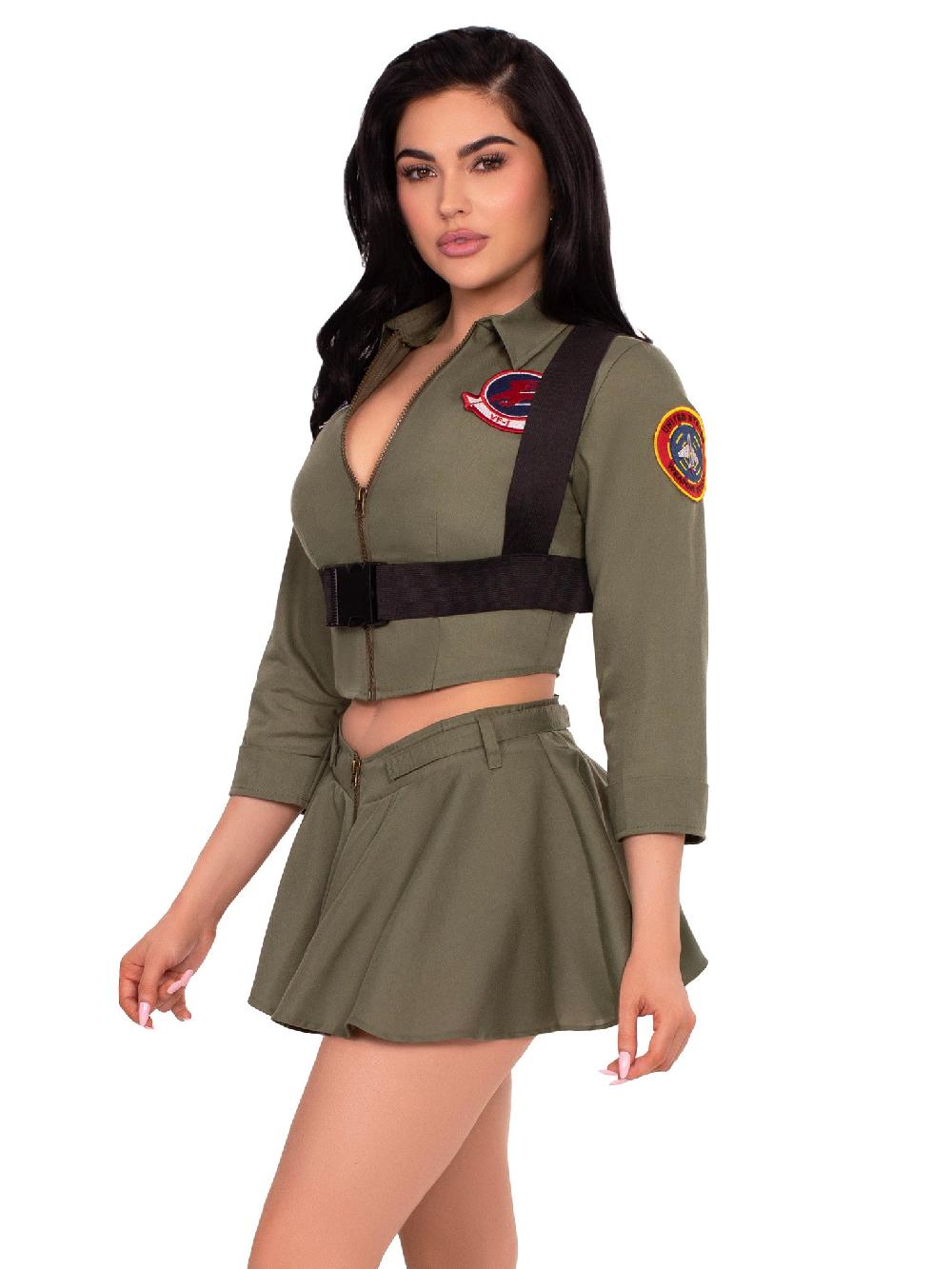 Leg Avenue Top Gun Fighter Pilot Costume Khaki
