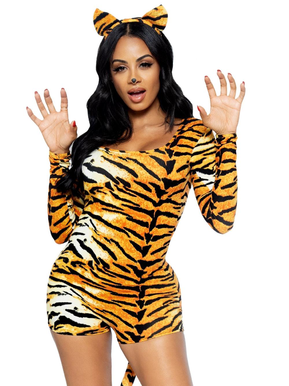 leg avenue Untamed Tiger Costume Orange/Black