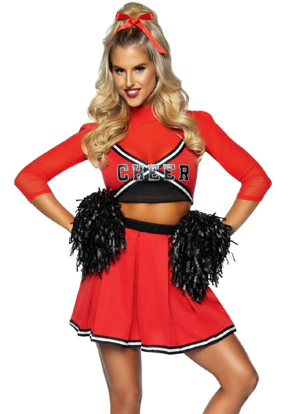 Leg Avenue Varsity Babe Cheerleader Costume Red