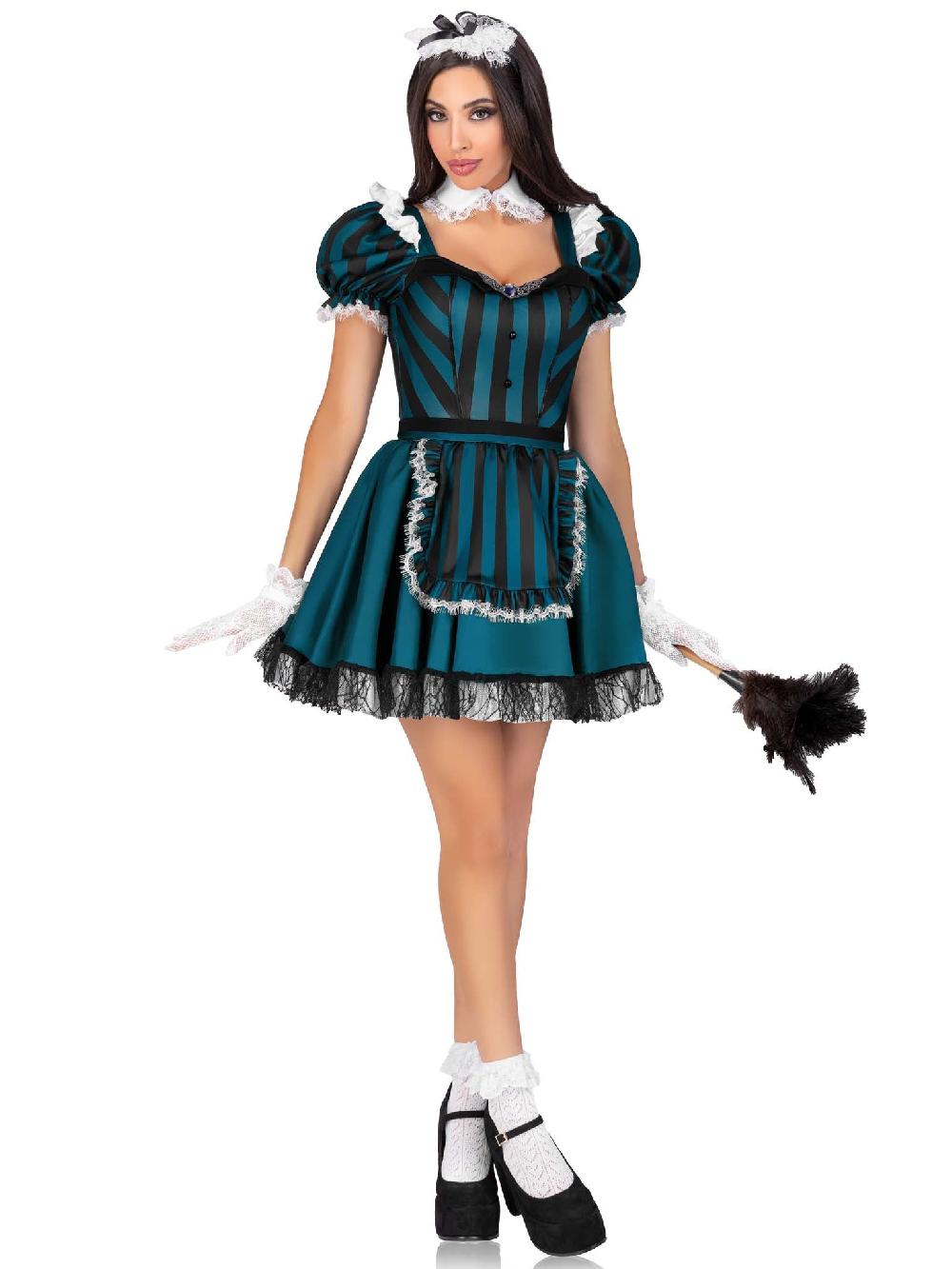 Leg Avenue Victorian Maid Costume Black/Green