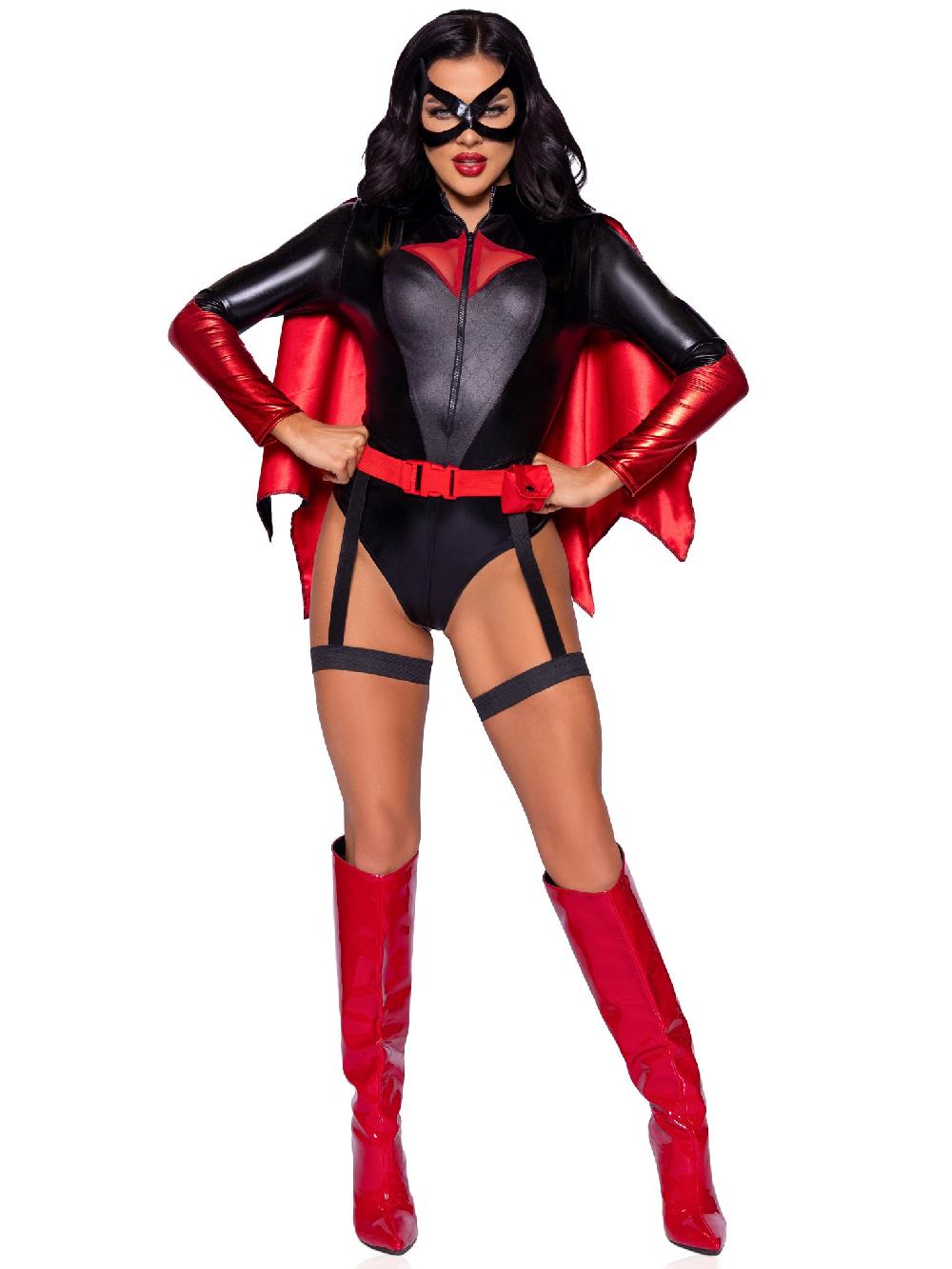 Leg Avenue Vigilante Vixen Costume Black/Red
