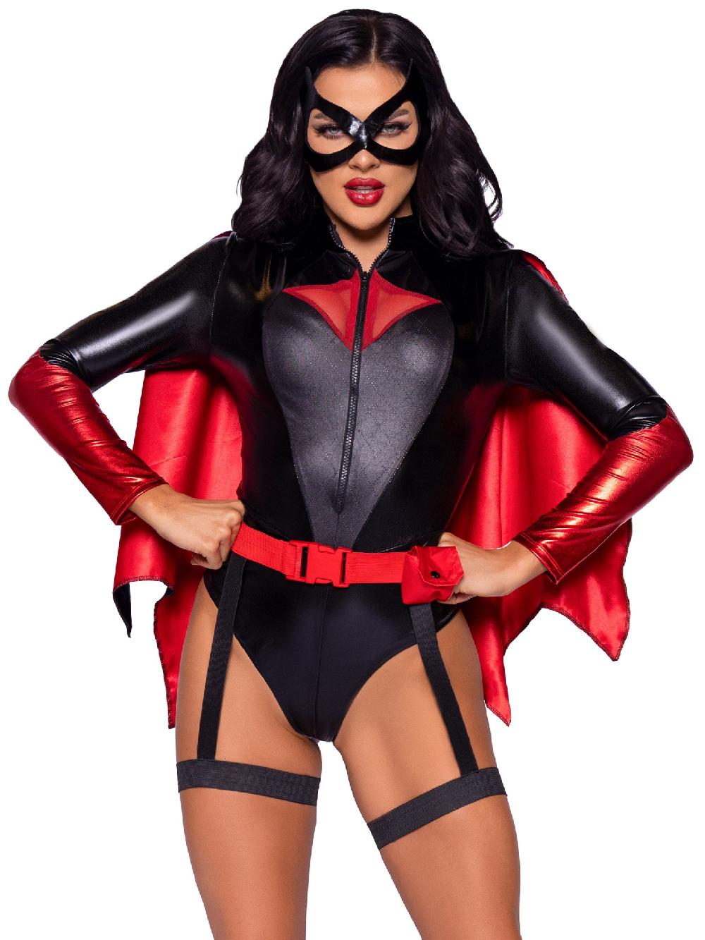 leg avenue Vigilante Vixen Costume Black/Red