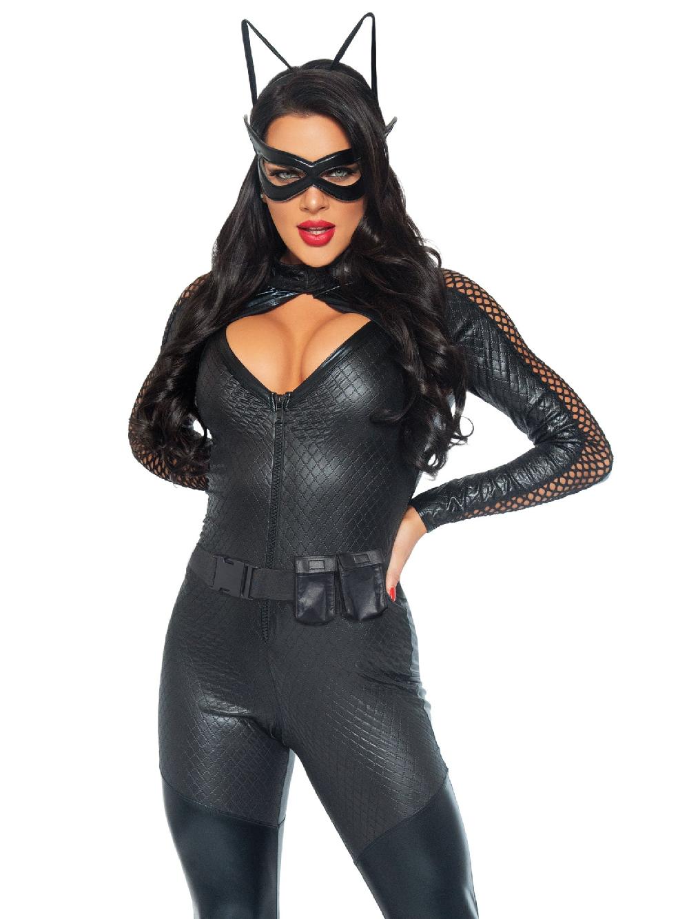 leg avenue Wicked Kitty Costume Black