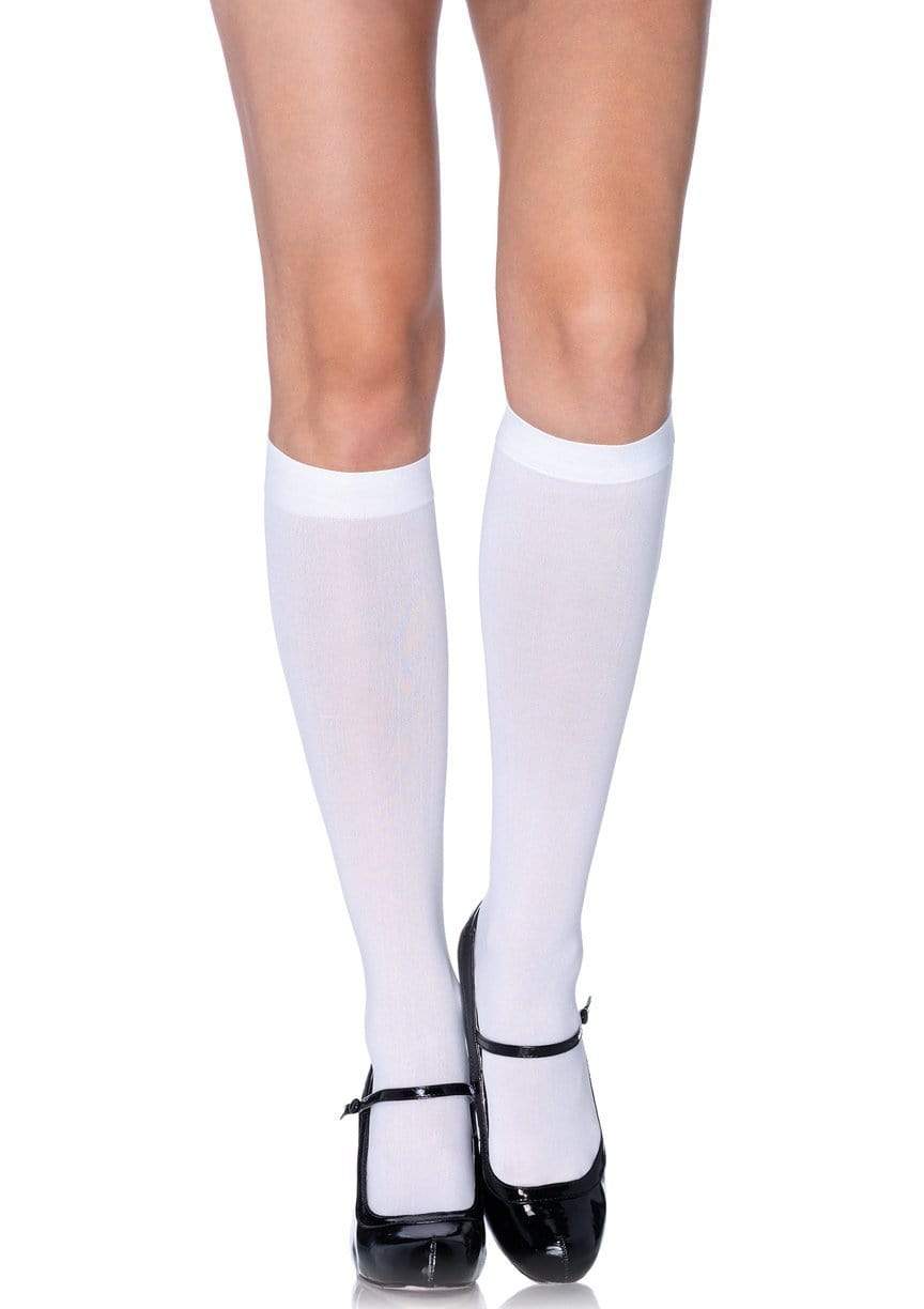 leg avenue Winnie Opaque Knee High Socks Black