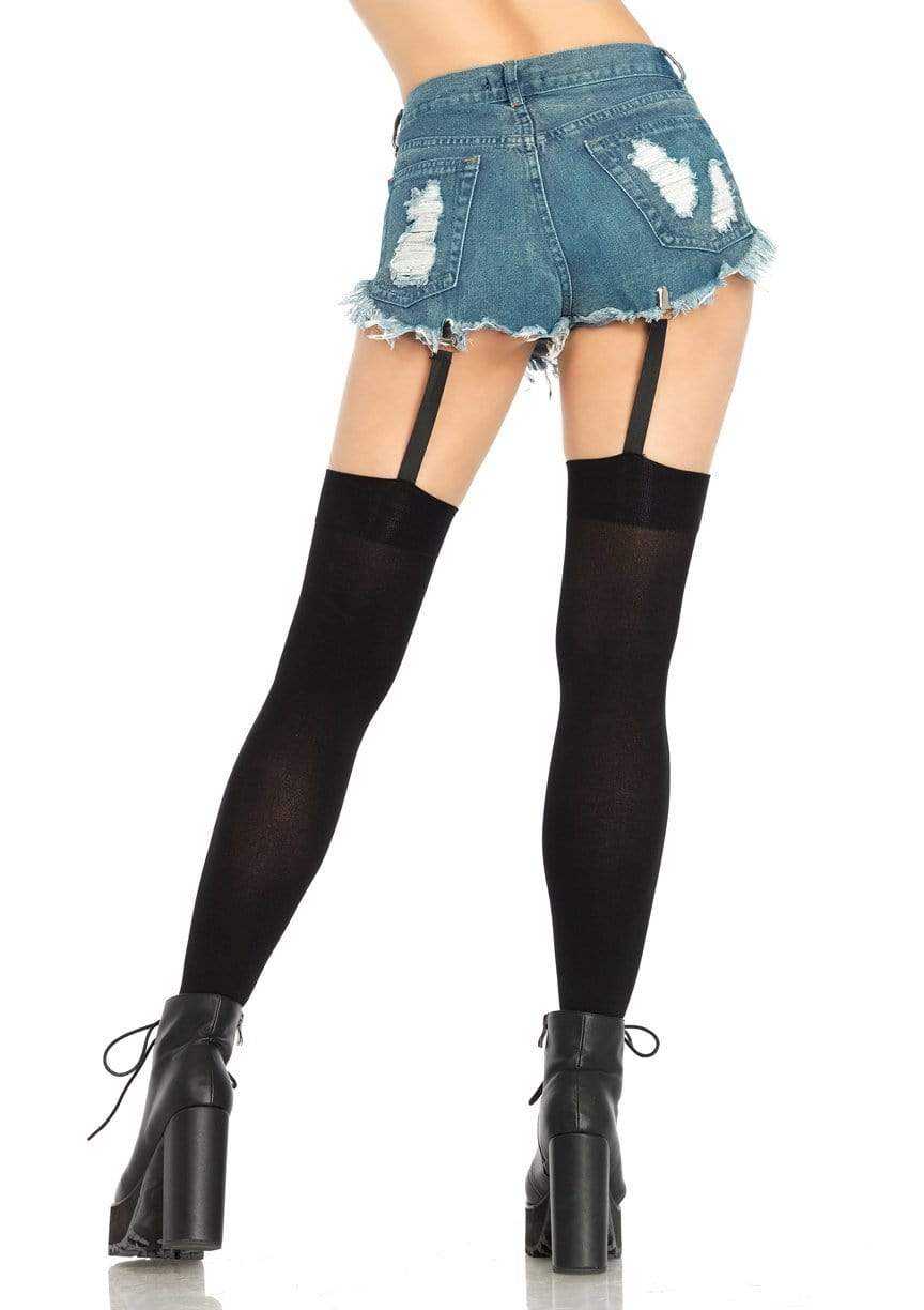 Leg Avenue Yuli Garter Thigh High Stockings Black