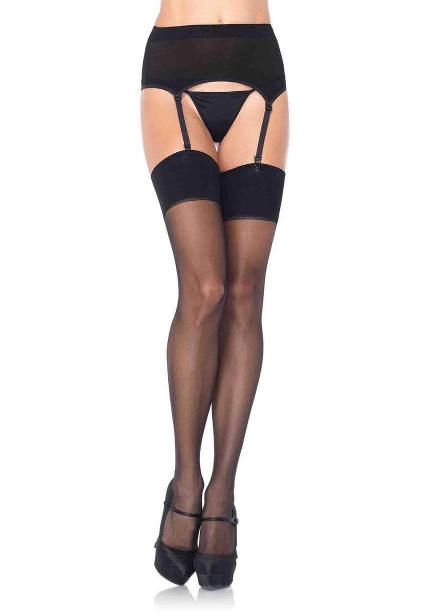 leg avenue Zara Garter Belt and Stocking Black