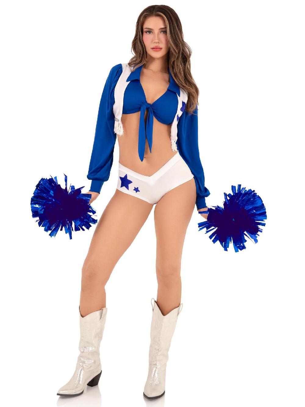 Leg Avenue Lone Star Cheerleader Costume Blue/White