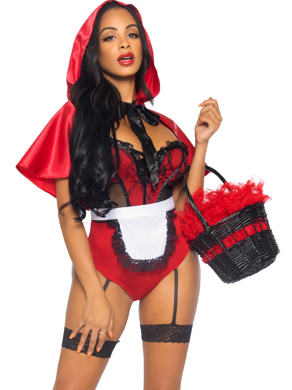 Leg Avenue Naughty Miss Red Riding Hood Costume Red