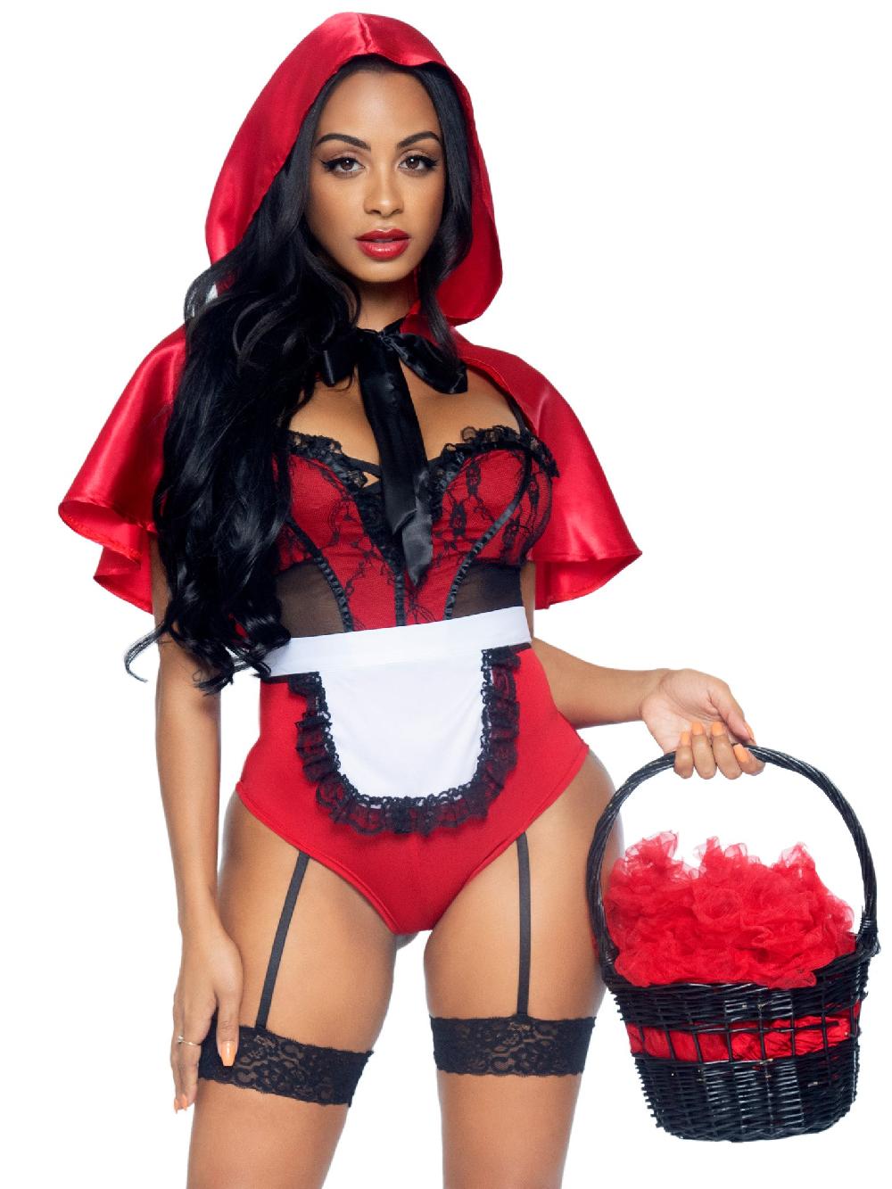 leg avenue Naughty Miss Red Riding Hood Costume Red