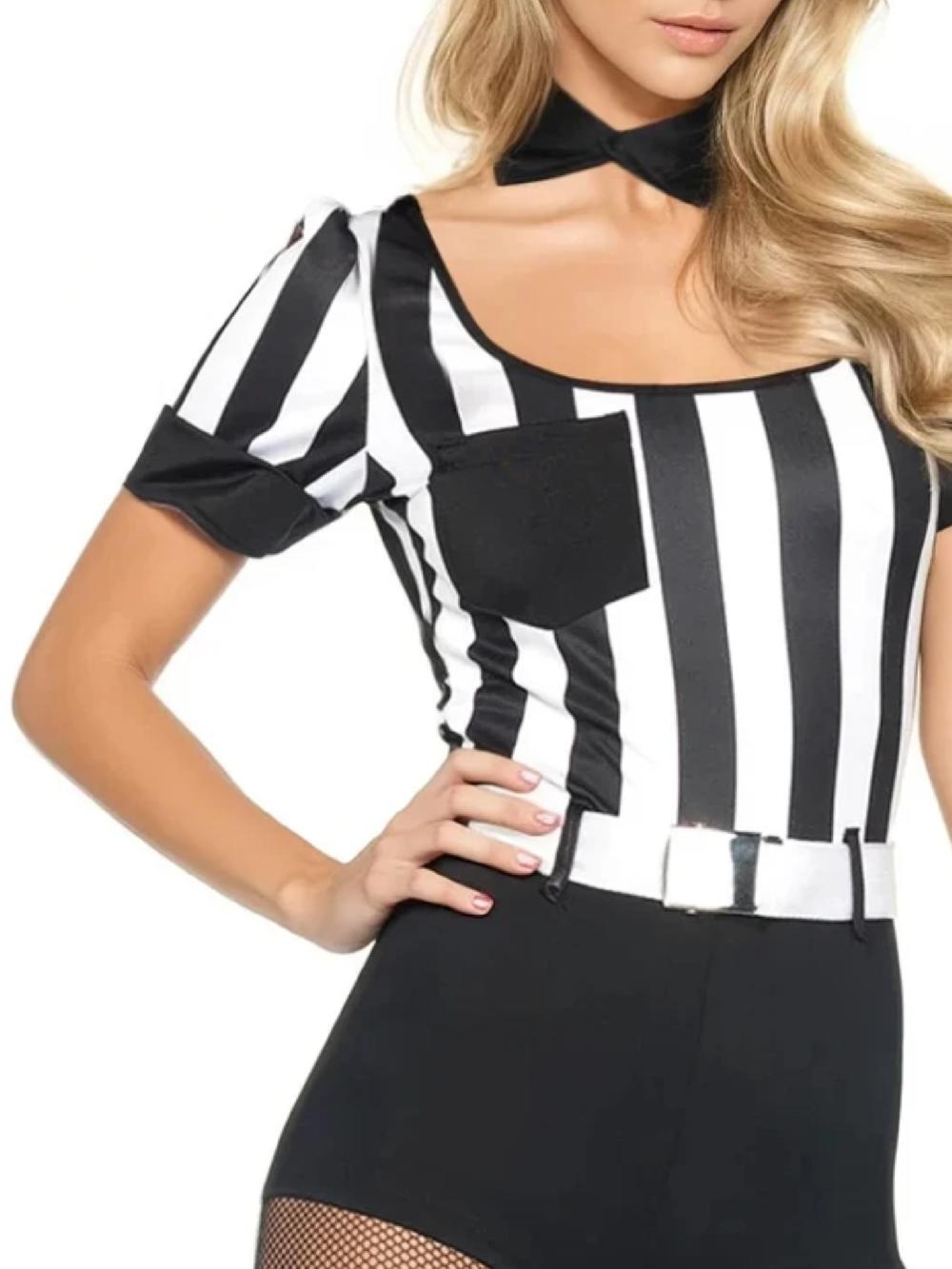 Leg Avenue No Rules Referee Sports Costume Black/White
