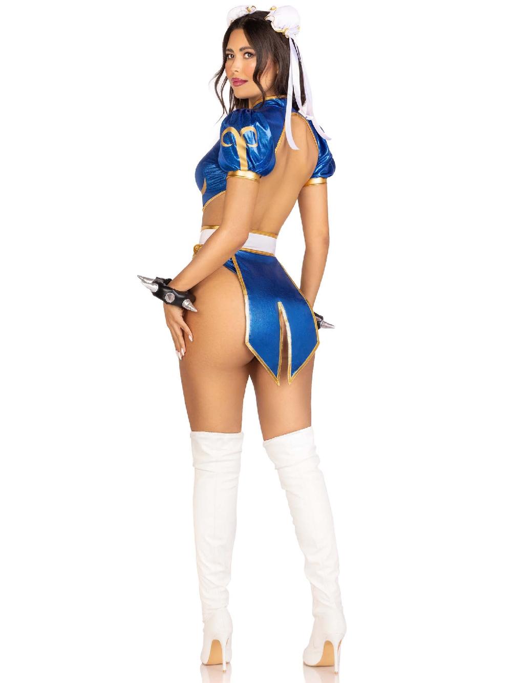 Leg Avenue Official Street Fighter Battle Chun-Li Costume Blue