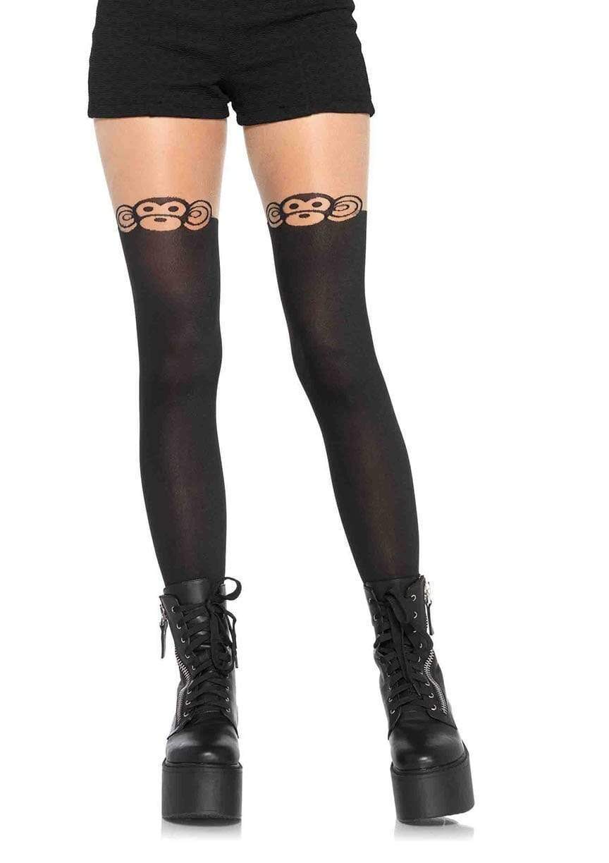 leg avenue Perrie Monkey Business Women's Tights Black