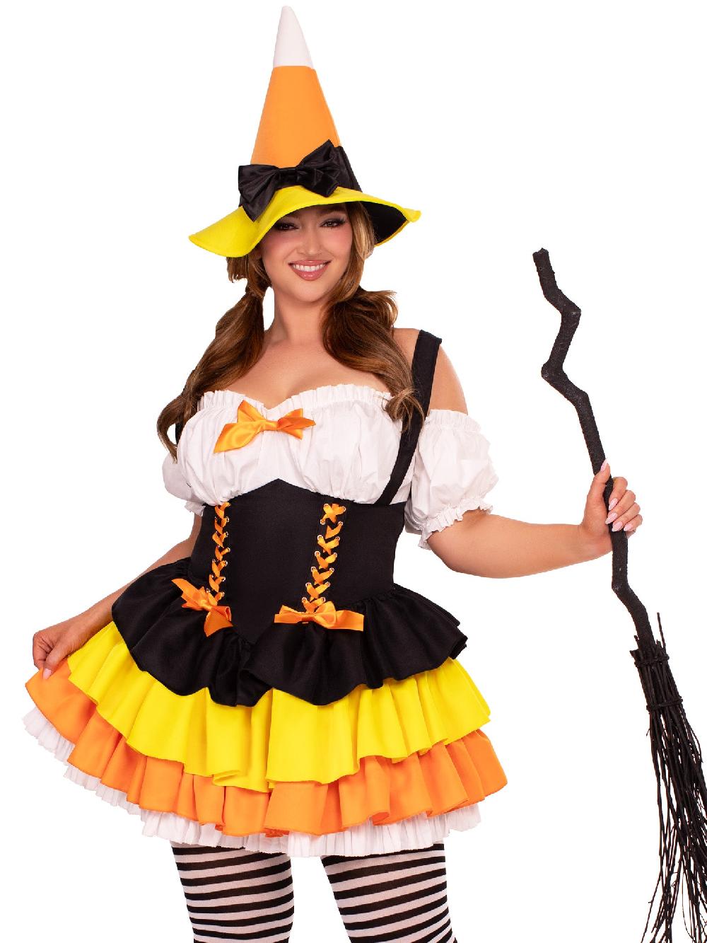 leg avenue Plus Candy Corn Witch Costume Multicolor