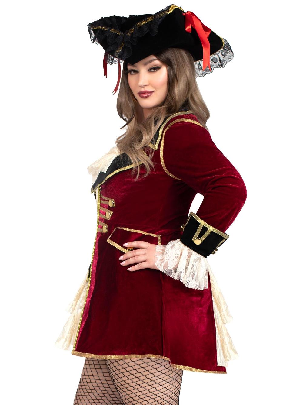 Leg Avenue Plus Captivating Captain Pirate Costume Multicolor