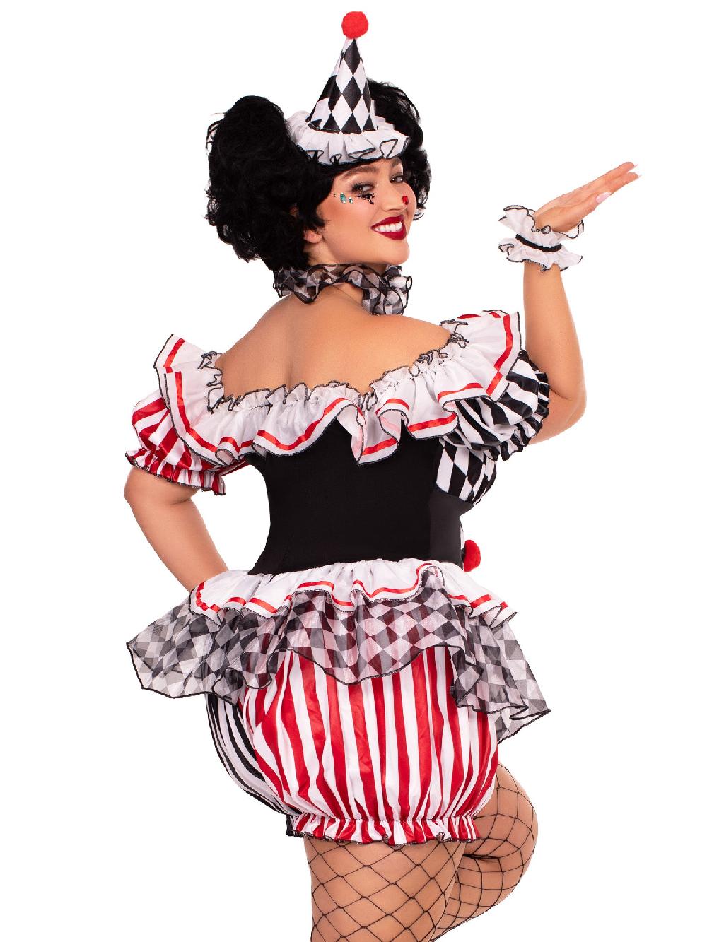 Leg Avenue Plus Darling Harlequin Costume Multicolor