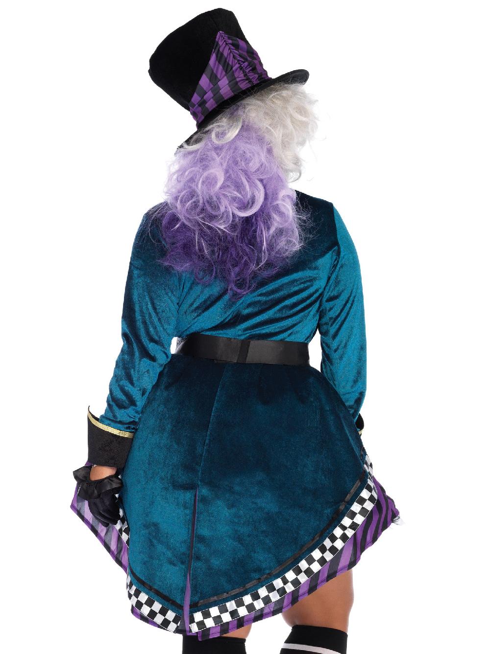 Leg Avenue Plus Delightful Mad Hatter Costume Purple/Green
