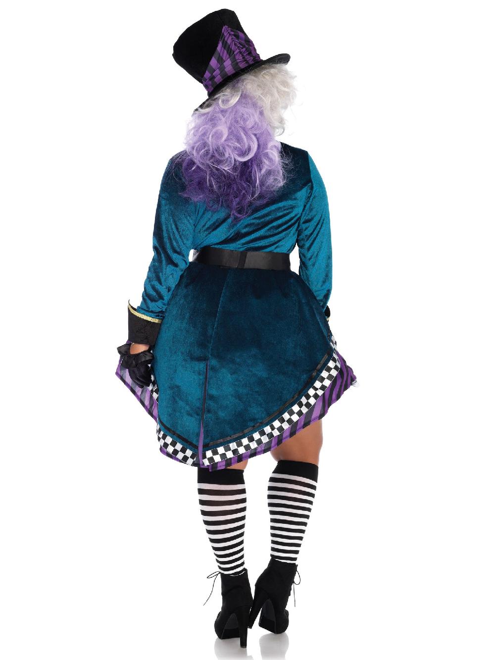 Leg Avenue Plus Delightful Mad Hatter Costume Purple/Green