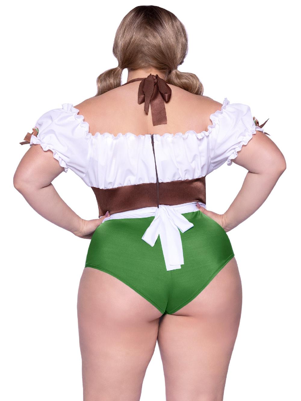 Leg Avenue Plus Flirty Fraulein Costume Brown/Green